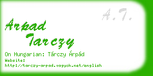 arpad tarczy business card